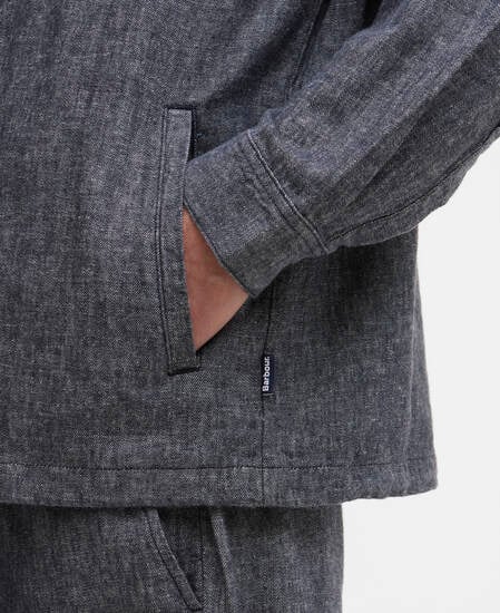 Overshirt in misto lino Stillwater Navy