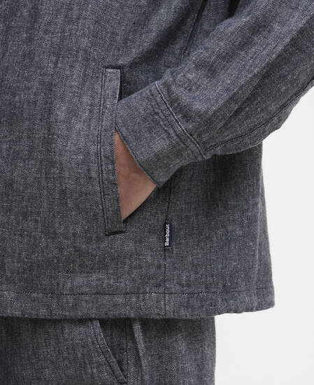 Stillwater Linen Blend Overshirt Navy