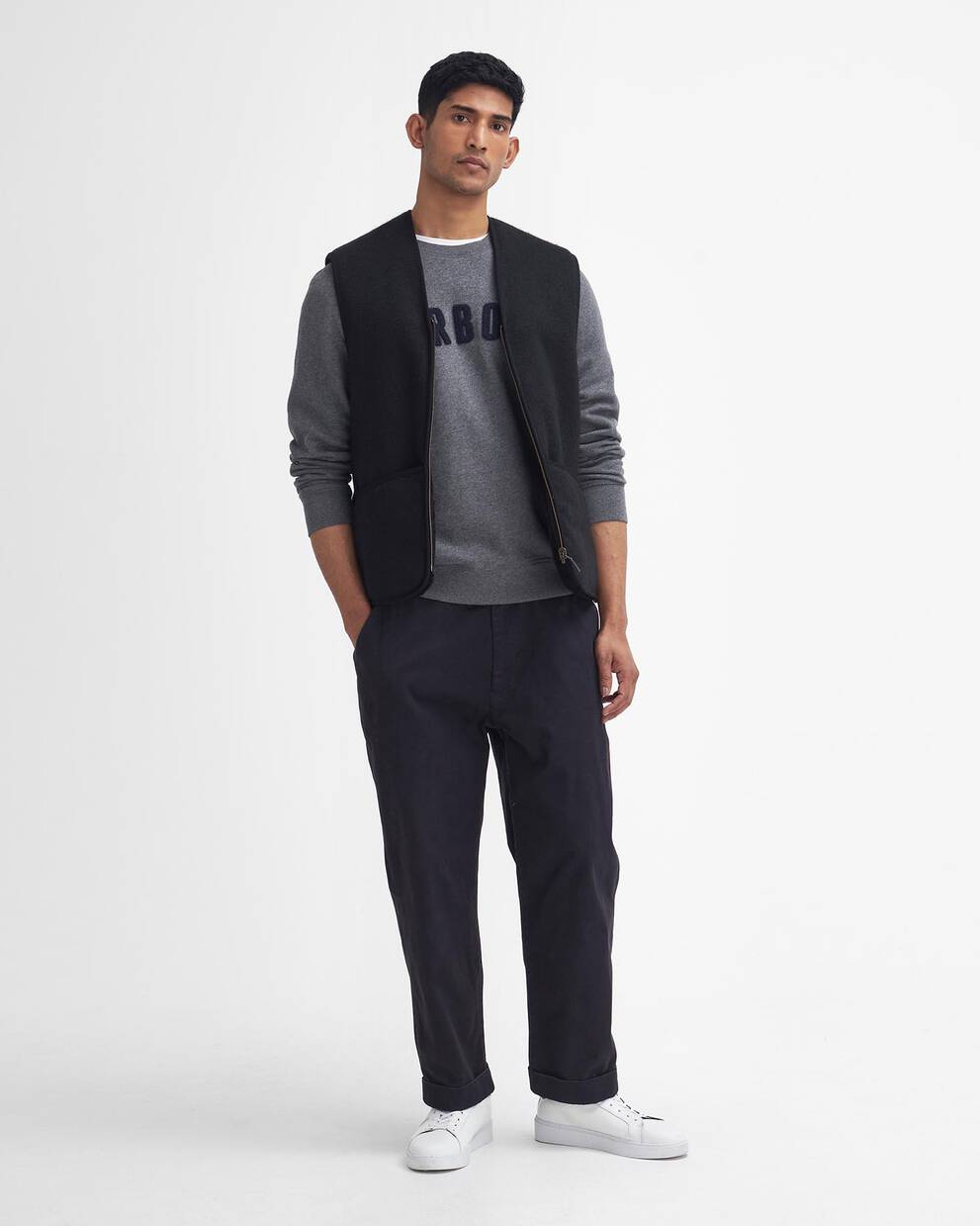 Gilet/fodera in pile caldo con cerniera