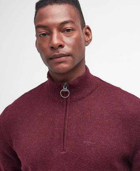 Essential Tisbury Half-Zip Jumper Ruby