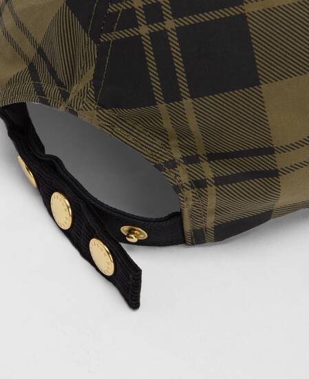 Elaine Tartan Cap Olive Check