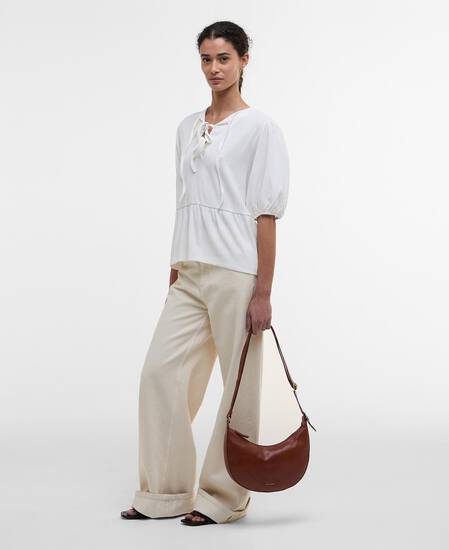 Louise Peplum Blouse Cloud