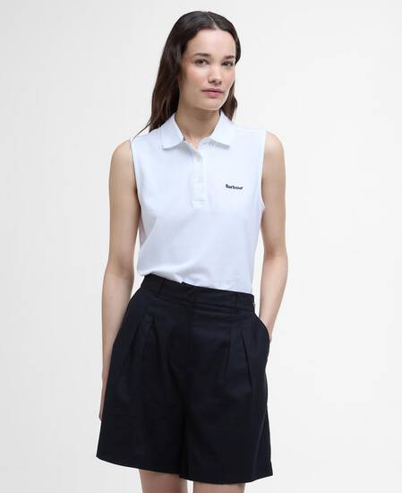 Bowford Sleeveless Polo Shirt White