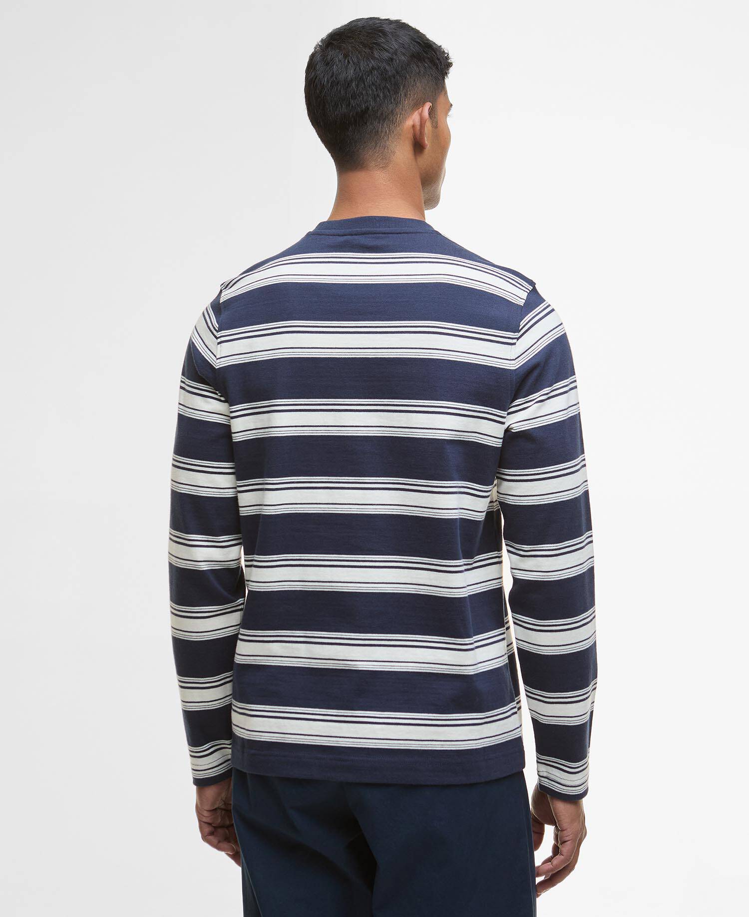 Camicia a maniche lunghe leggermente aderente a righe Plaistow Navy image number 2
