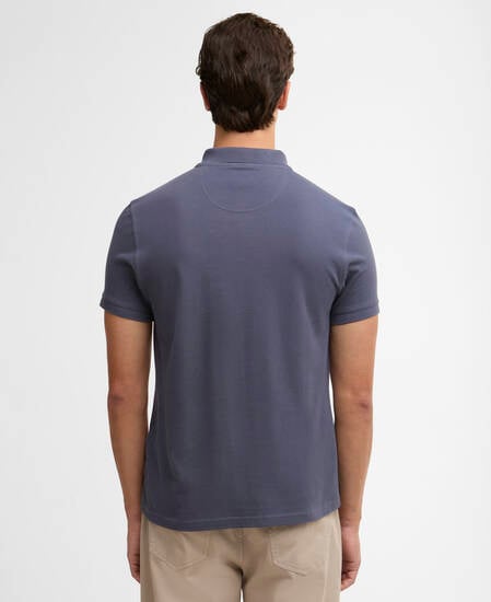 Sports Short-Sleeved Polo Shirt Washed Navy