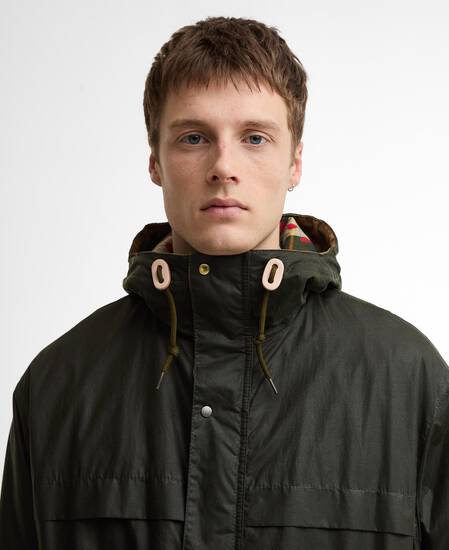 Paul Smith Loves Barbour Durham Waxed Jacket Archive Olive