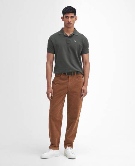 Stretch Cord Regular Trousers Dark Honey