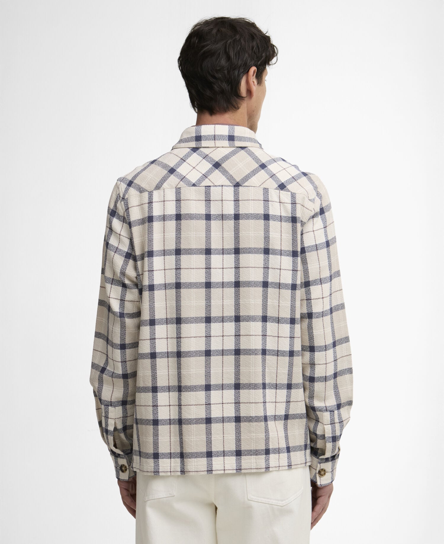 Overshirt Vennel in tartan testurizzato Oban Mist Tartan