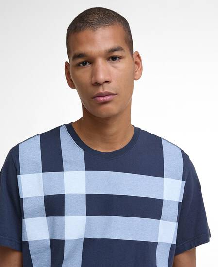 Kaine Tartan T-Shirt Navy Kaine Tartan T-Shirt Navy