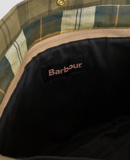 Transport Carry-All Tote Bag Dusky Green Tartan