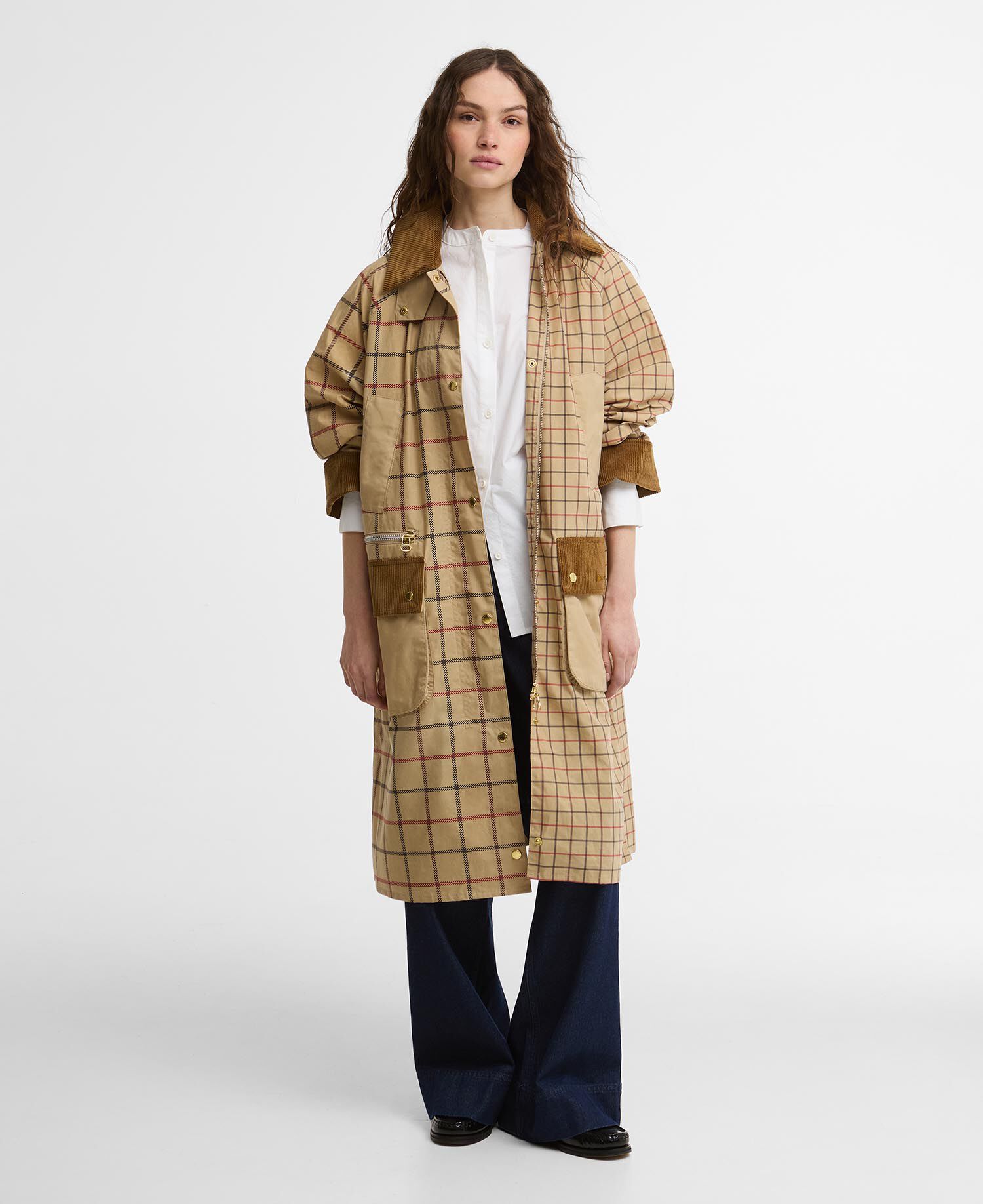 Car Coat Hollington Check Beige Tattersall