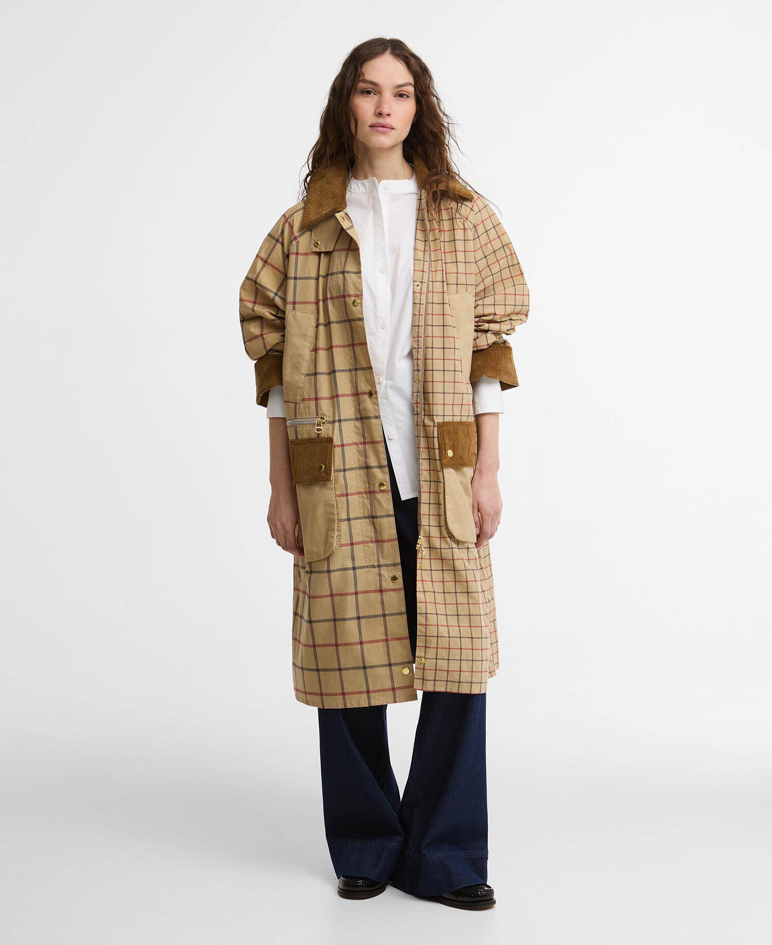 Car Coat Hollington Check Beige Tattersall image number 0
