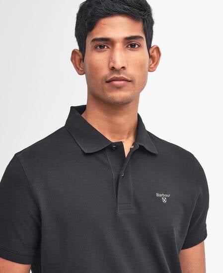 Lightweight Sports Short-Sleeved Polo Shirt Classic Black