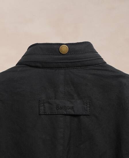 Barbour Re-loved Men's Corbridge Waxed Jacket - Size M Black