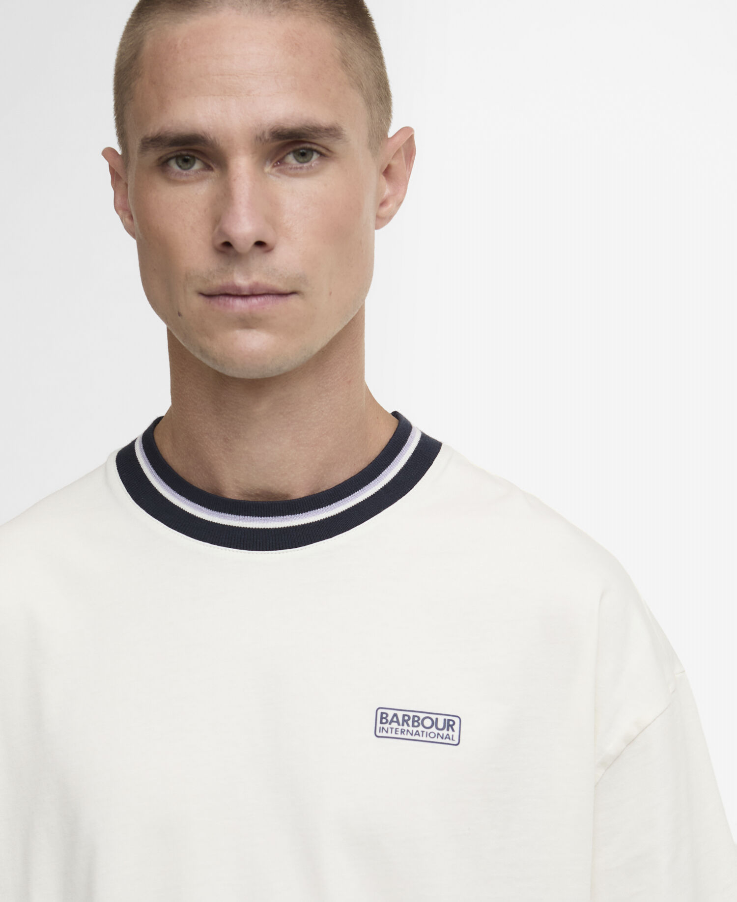 Taley Tipped T-Shirt Whisper White