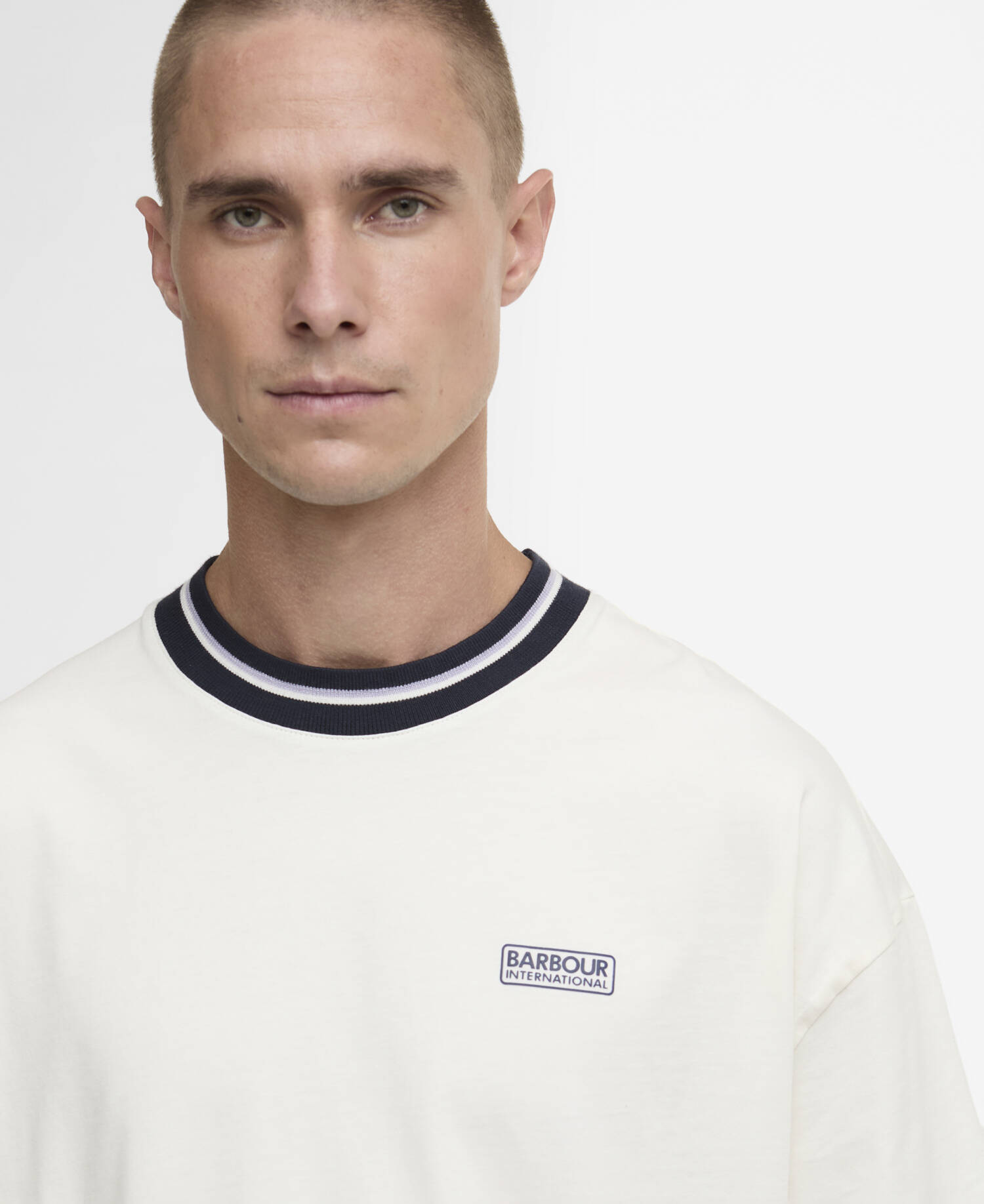 Taley Tipped T-Shirt Whisper White image number 3