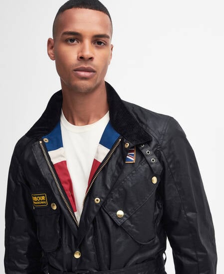 Union Jack International Waxed Jacket Classic Black