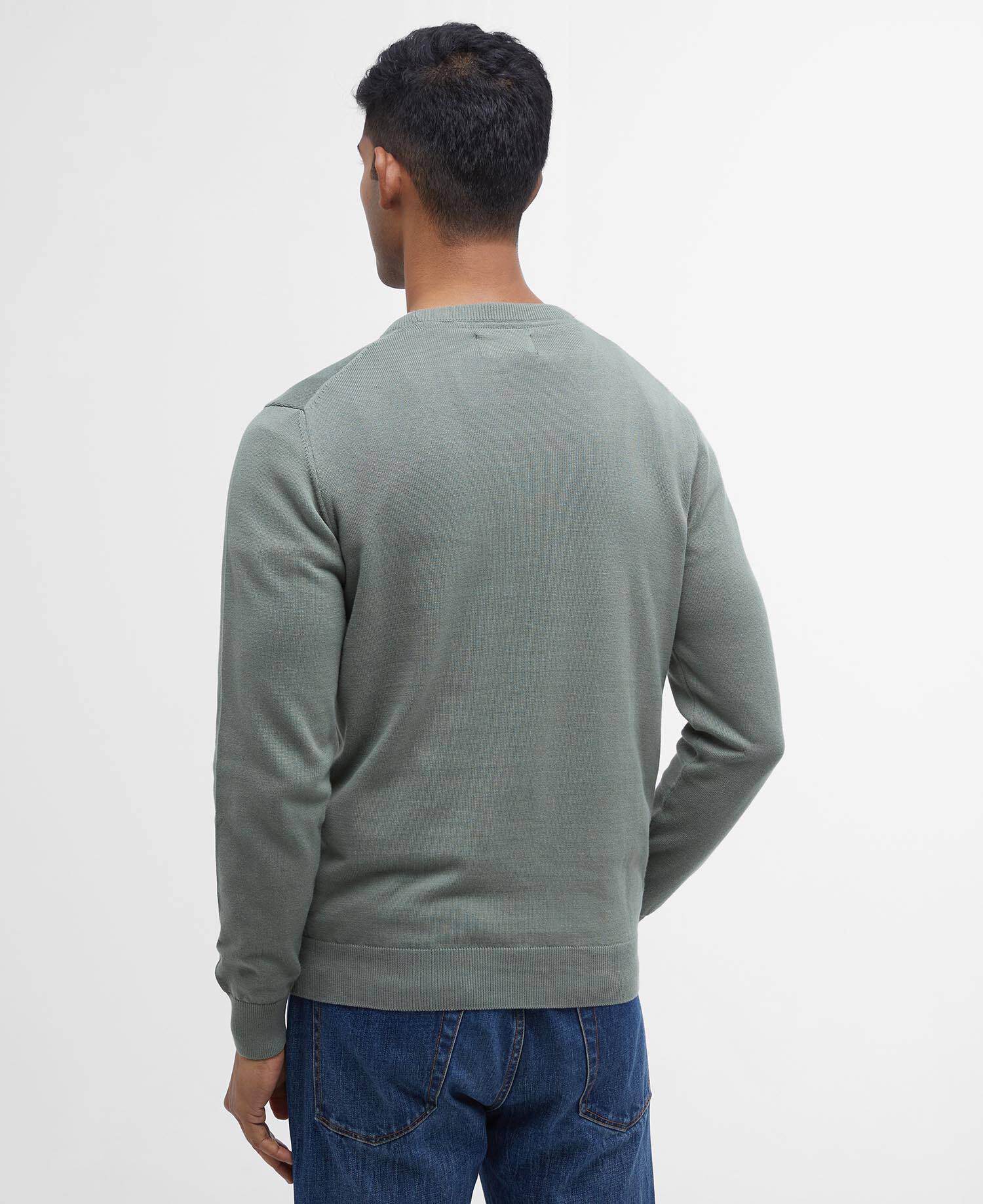 Pima Cotton Crew Neck Jumper Agave Green image number 2
