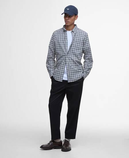 Lomond Tailored Long-Sleeved Shirt Bleached Pine Tartan