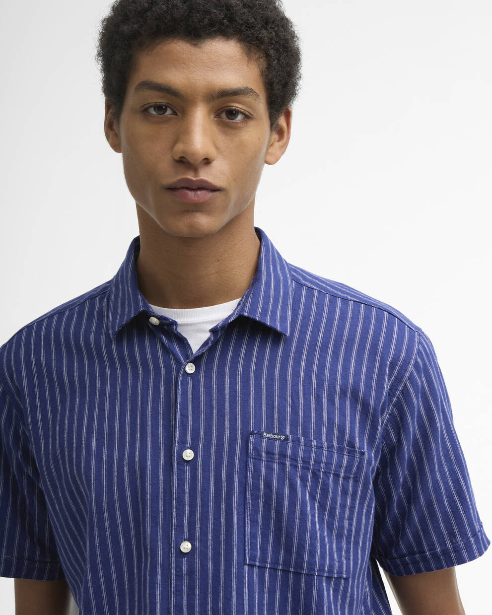 Camicia Nelson a maniche corte con motivo a righe