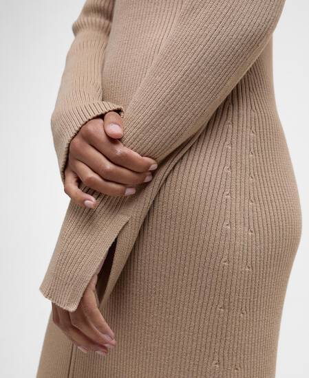 Abito midi in maglia Anastasia Pale Camel