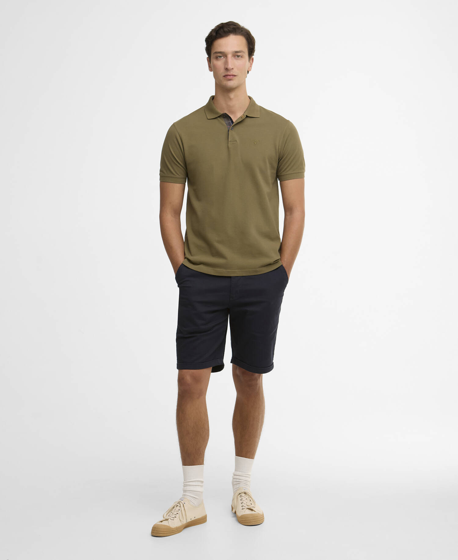Poloshirt Pima Cotton Tailored Olive image number 1