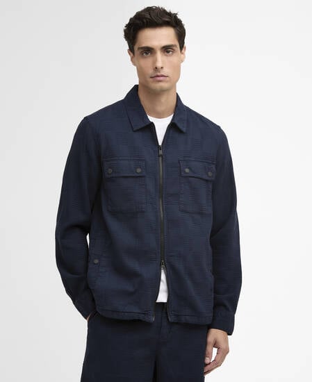 Blackstreak Summer Jacquard Overshirt Navy