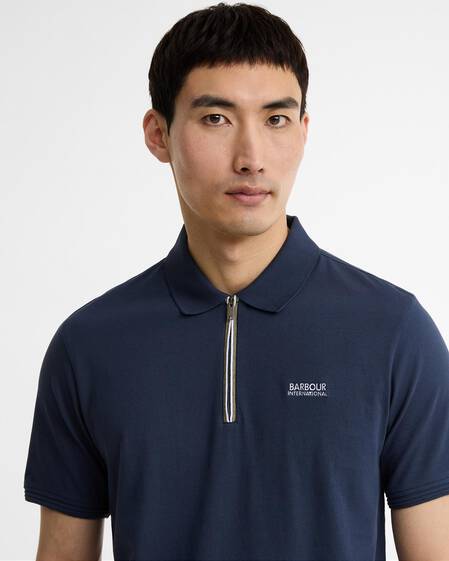 Poloshirt Ashmann Tipped Oxford Navy