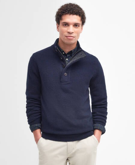 Essential Elbow Patch Jumper Classic Navy