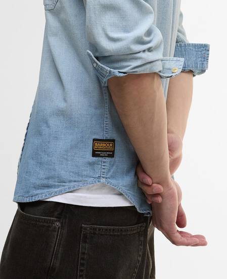 Hickman Chambrey Shirt Washed Indigo