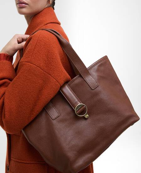 Alder Leather Tote Bag Brown