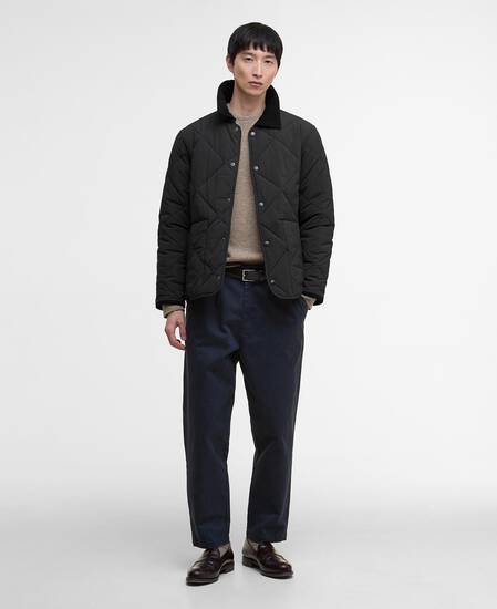 Modified Short Liddesdale Quilted Jacket Black