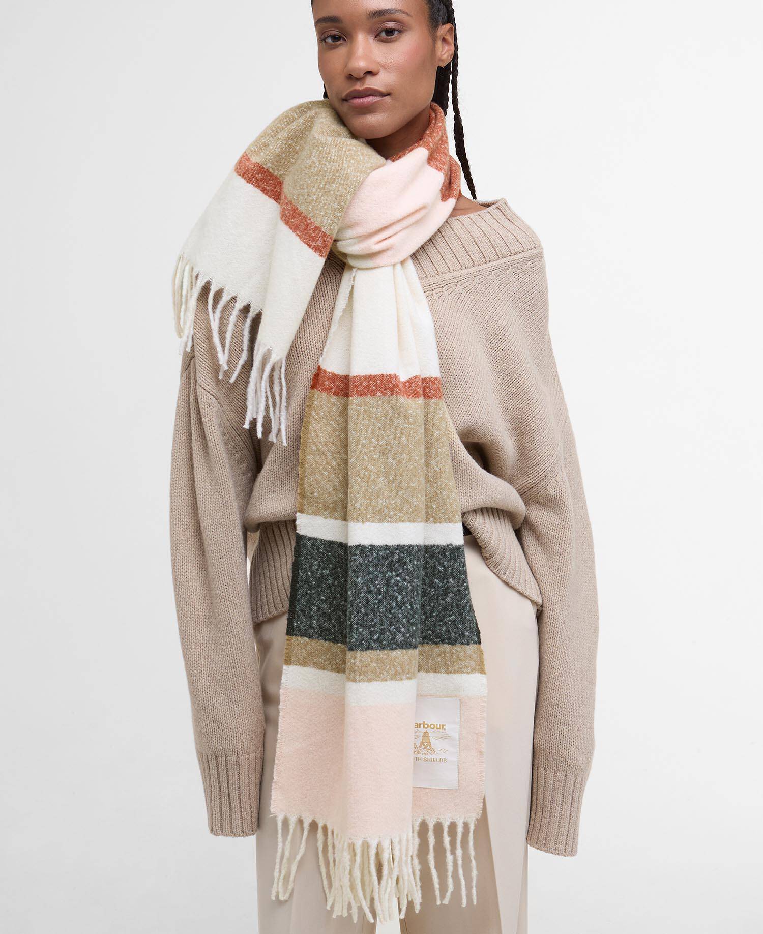 Sciarpa con motivo a righe Paige image number 2