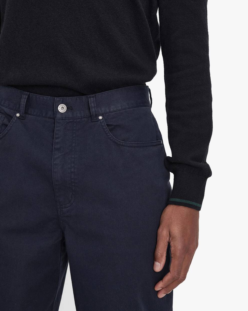 Washed Stretch Regular Trousers