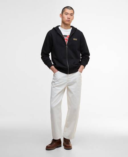 Felpa con cappuccio e chiusura a zip Donnington Black