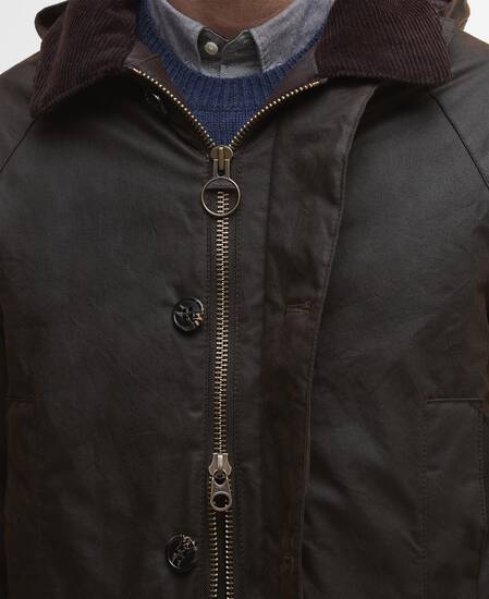 Beaudale Waxed Trench Coat Dark Brown
