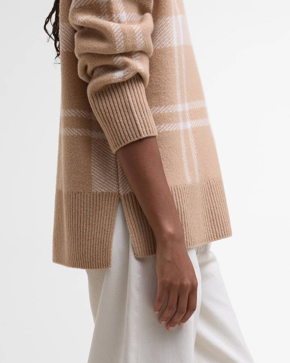 Harriet Tartan High-Neck Jumper