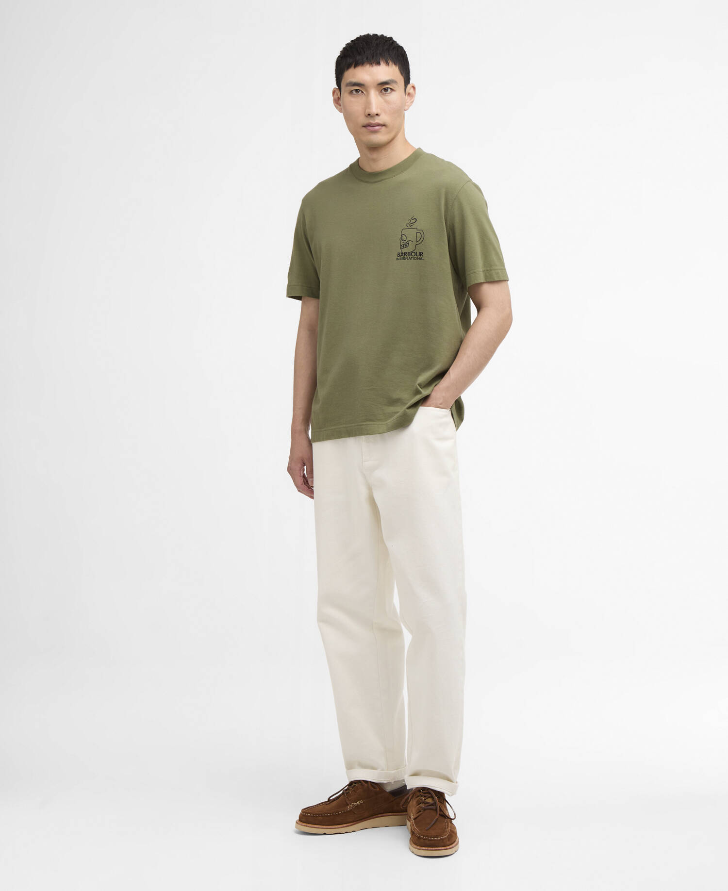 T-Shirt Staithes Graphic Olvine image number 1