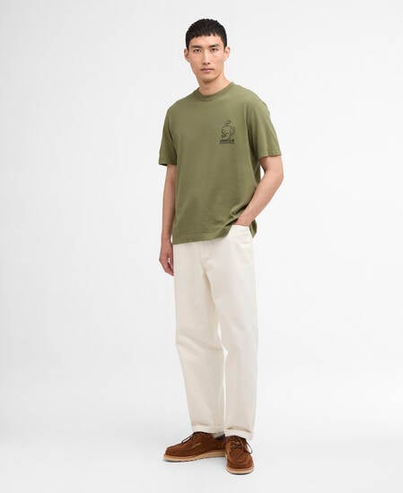 T-Shirt Staithes Graphic Olvine