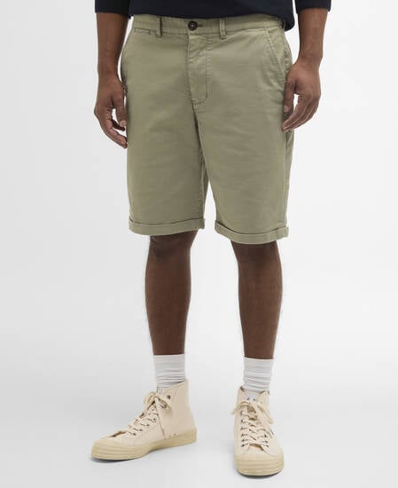 Shorts chino in twill lavato Laurel Green