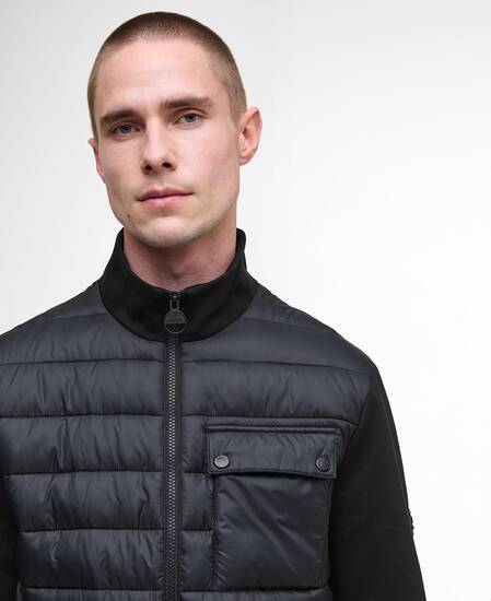 Heysham Quilted Sweatshirt Black