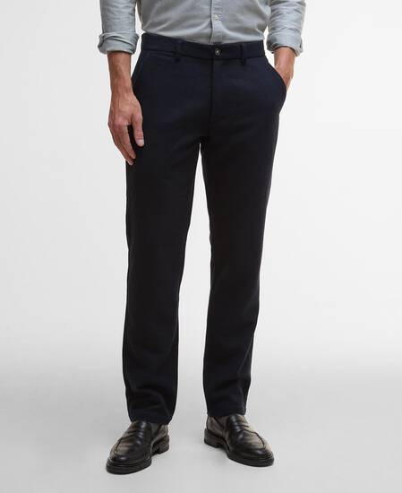 Pantaloni in misto lana dalla vestibilità leggermente aderente Navy Pantaloni in misto lana dalla vestibilità leggermente aderente Navy