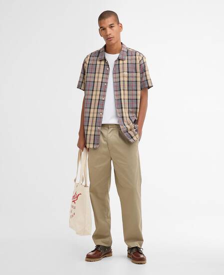 Camicia Clyde a maniche corte in tartan seersucker Dress Tartan