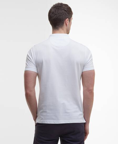 Blaine Tartan Short-Sleeved Polo Shirt Classic White