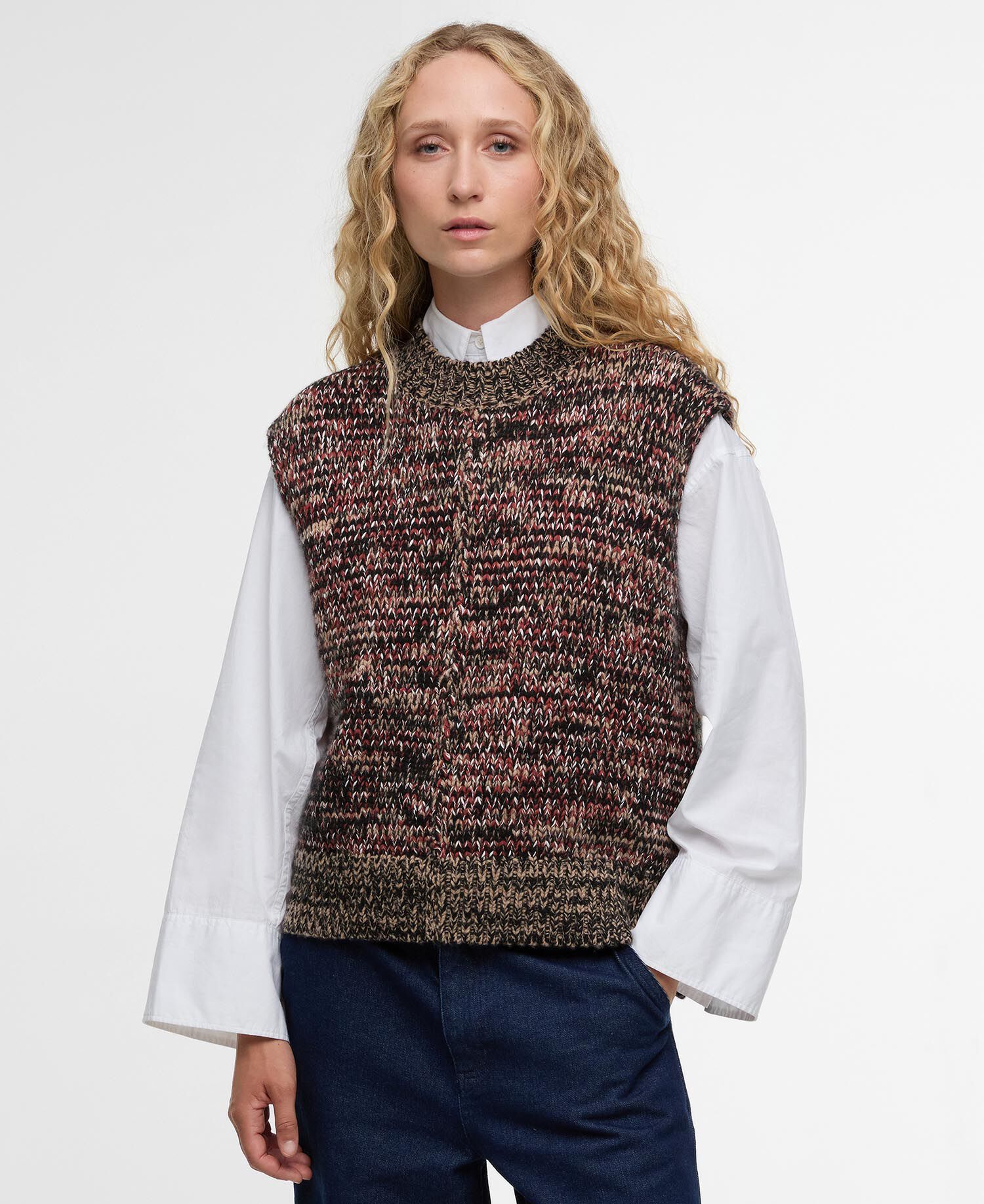 Alara Merino-Blend Knitted Vest Multi
