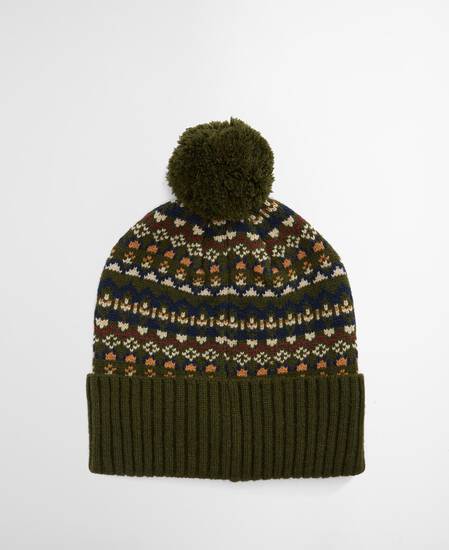 Marlow Fair Isle Beanie Olive