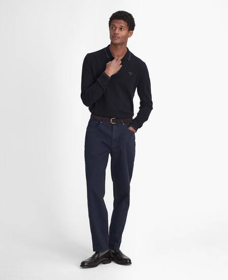 Pantaloni in tessuto stretch lavato dalla vestibilità regular  Pantaloni in tessuto stretch lavato dalla vestibilità regular
