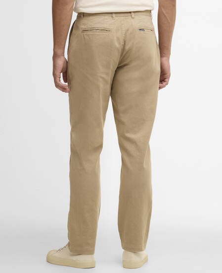 Hose Tailored aus Leinen-Mix Washed Stone