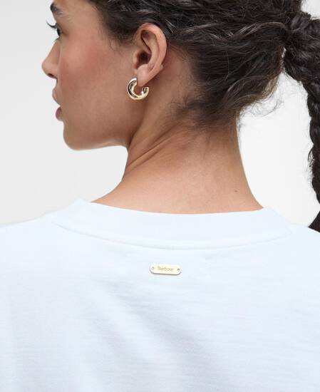 Felpa Faye con motivo a righe Cloud/Navy Stripe