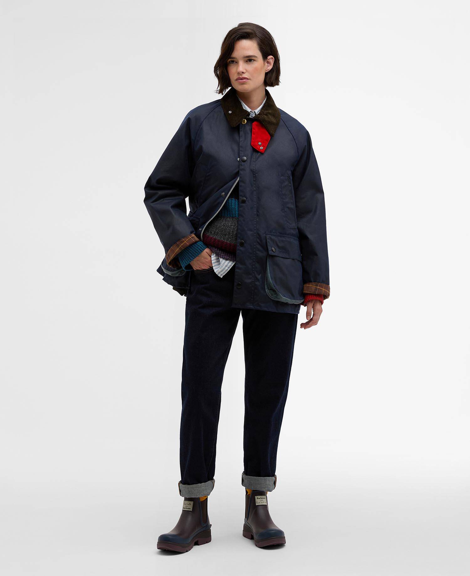 Giacca cerata Bedale oversize Paul Smith loves Barbour image number 4